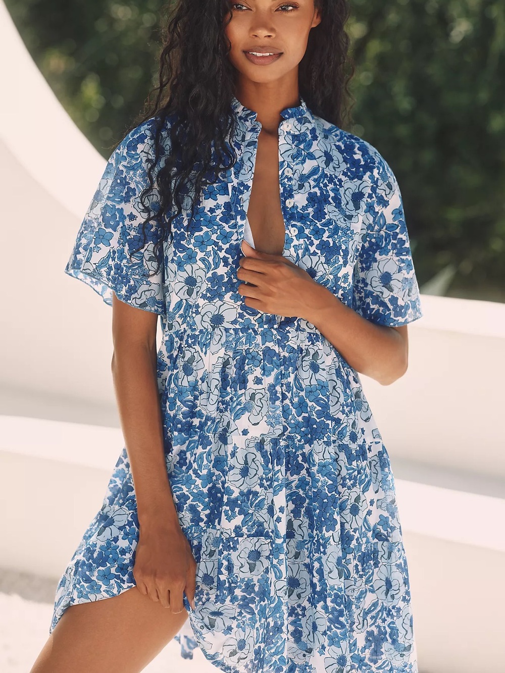 Ro's Garden Anthropologie Vibeka Mini Shirt Dress large